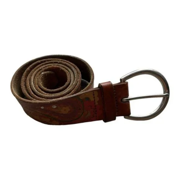 Fossil | Accessories | Fossil Brown Genuine Leather Floral  display picture 2